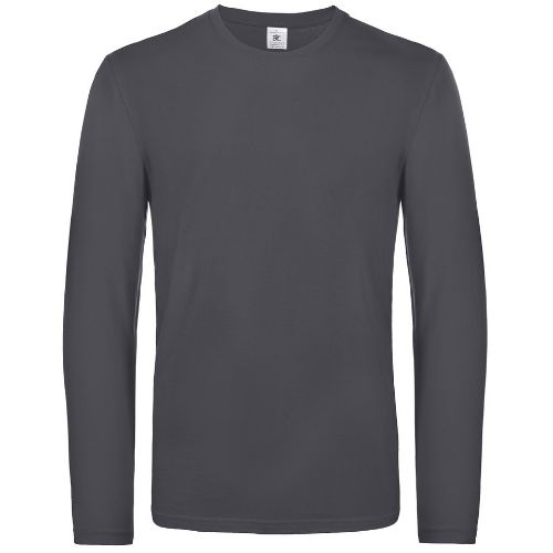 B & C Collection B&C #E190 Long Sleeve Dark Grey